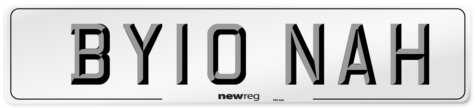 BY10 NAH Number Plate from New Reg